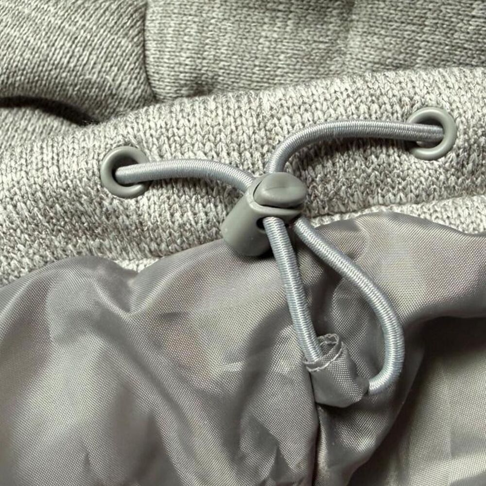 NWT Gap Heather Gray Cropped Puffer Jacket Women’s XXL Adjustable Bubble Hem - Picture 7 of 8